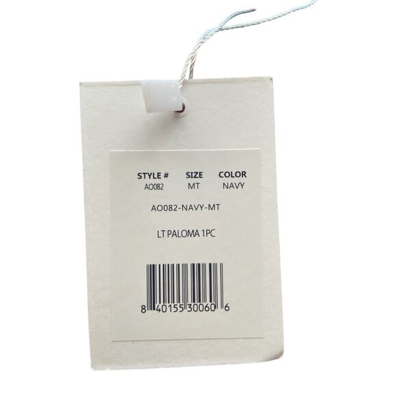 Andie Swim The Paloma One Piece Long Torso Swimsuit Navy Blue Size Medium Tall - Picture 8 of 8